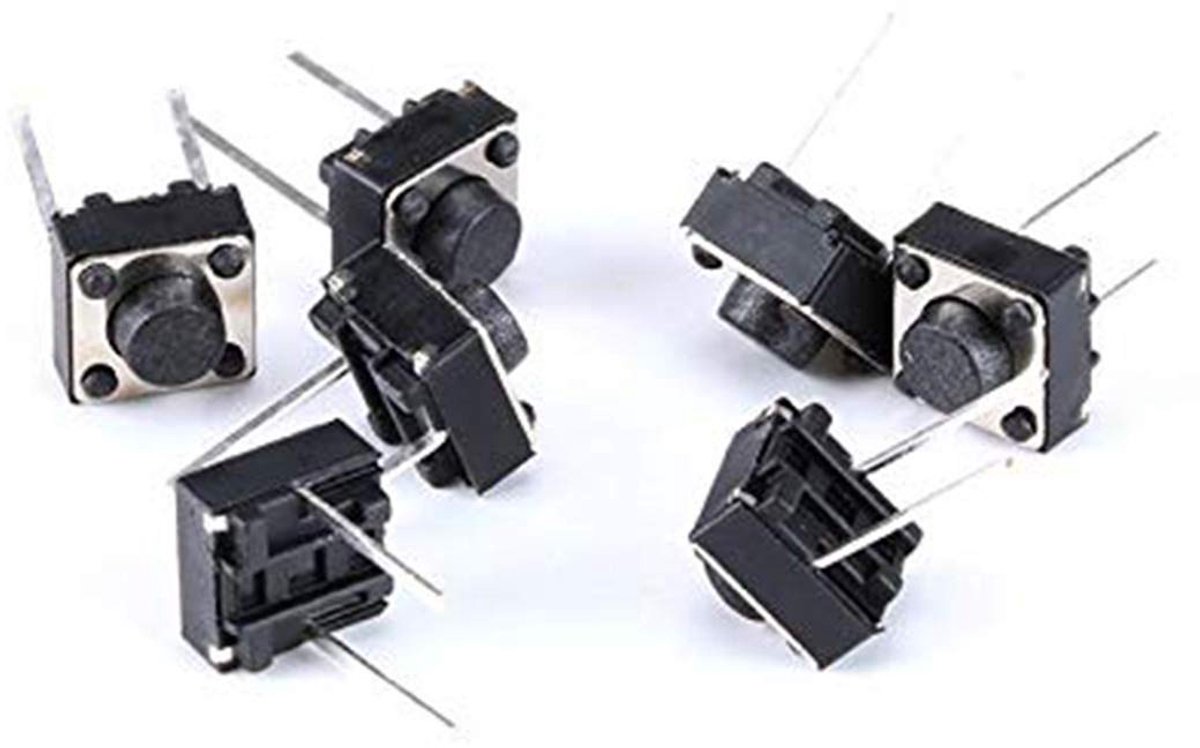 100PACK Tact Switch 2 Pin DIP 6x6x5mm PCB Momentary Tactile Key Push Button - ShopVlot