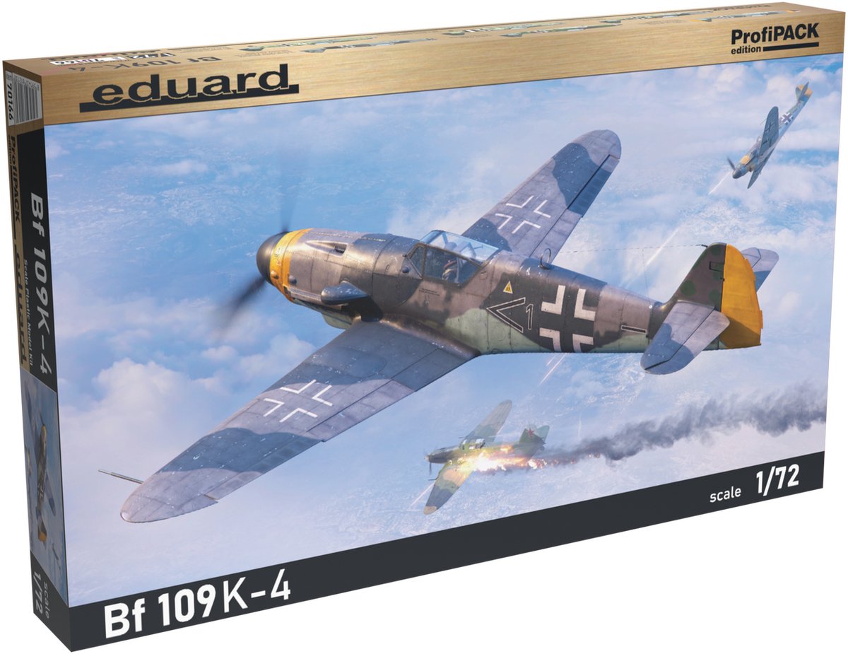 Eduard Modelbouwpakket Vliegtuigen - 70166 Messerschmitt Bf 109K-4 WWII - ProfiPACK Edition - Duits Jachtvliegtuig Plastic - 1:72 - Modelbouw