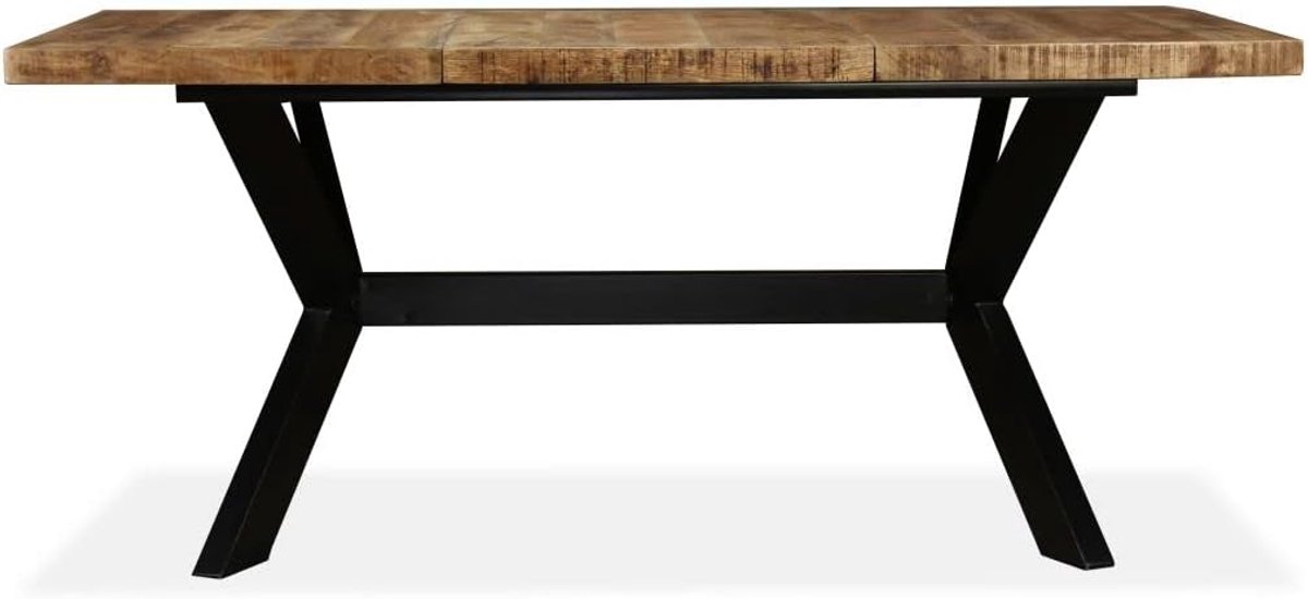 Tafel, eetkamer, keuken, vintage, industrieel, mango-hout, 180 x 90 x 76 cm, industriële vintage eetkamertafel