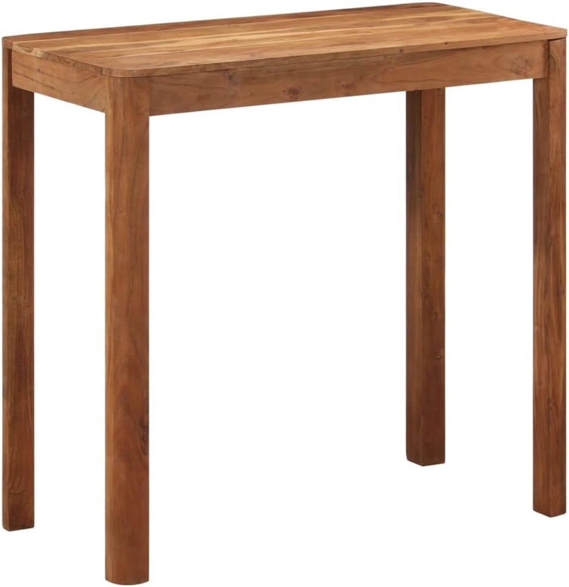 Massief hout, acacia, honingkleurige afwerking, eetkamermeubel, familietafel voor keuken, 110 x 55 x 106 cm