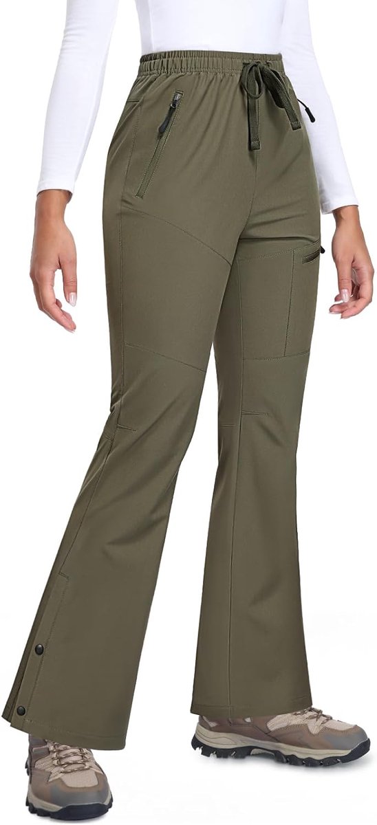 Trekkingbroek voor dames, licht, waterafstotend, met zakken