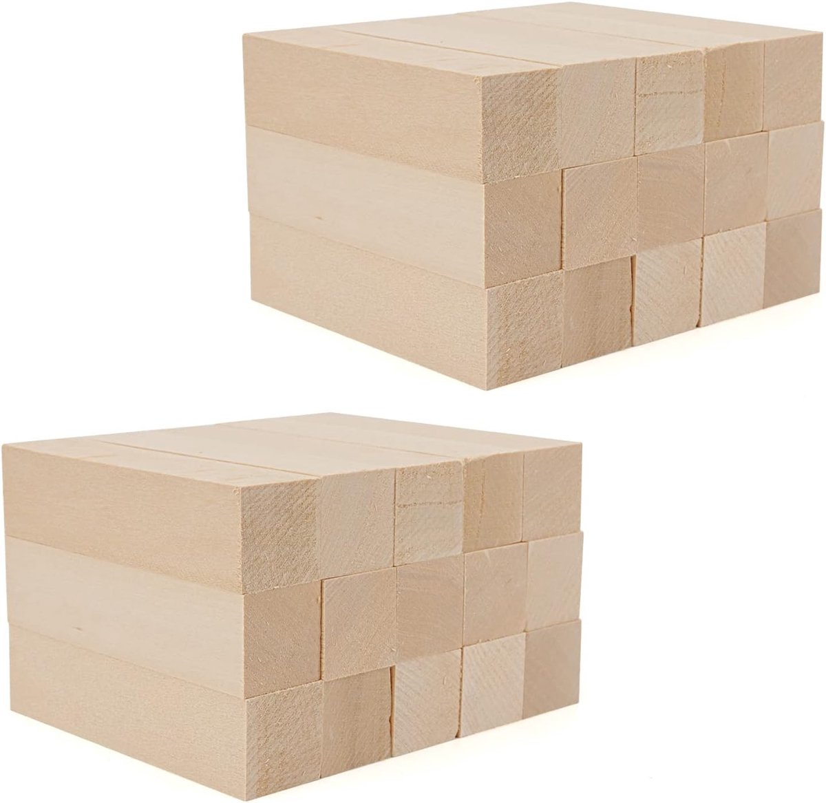 30 Stuks Basswood Houtsnijblokken, 10 x 2.5 x 2.5 cm Onbewerkt Hout voor DIY Houtsnijwerk en Creatieve Projecten