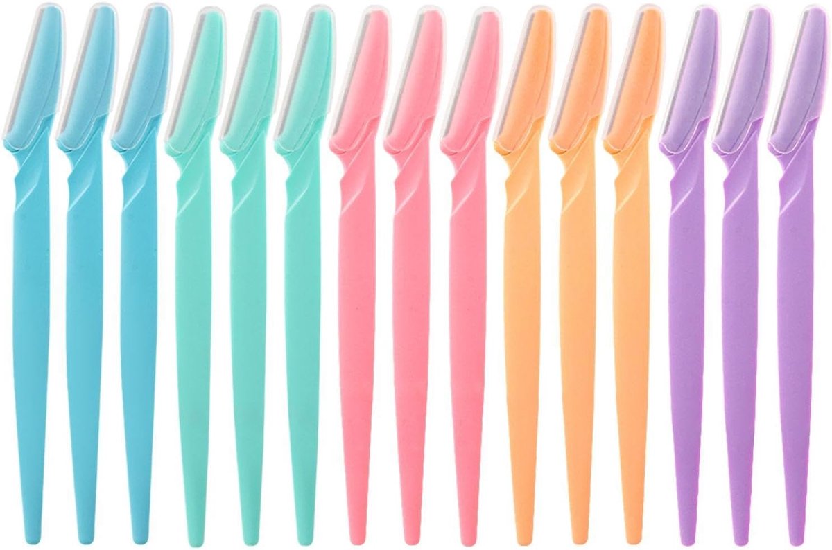 15 Wenkbrauw Trimmen Messen, Fijn En Niet Schadelijk Voor De Huid, Gezichtshaar Reparatie, Voor Zowel Mannen Als Vrouwen, Dagelijkse Verzorging Tools.