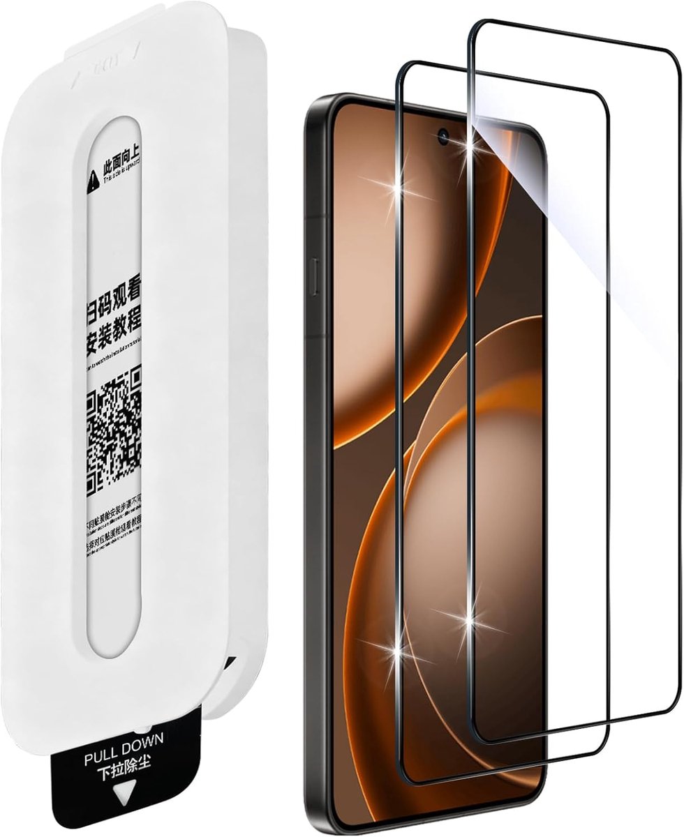 Displaybeschermfolie voor Oppo Find X9 Ultra, eenvoudige installatie, 0,33 mm HD, ultra-resistent, gehard glas, hardheid 9H, zelfuitgelijnd, displaybescherming, 2 stuks