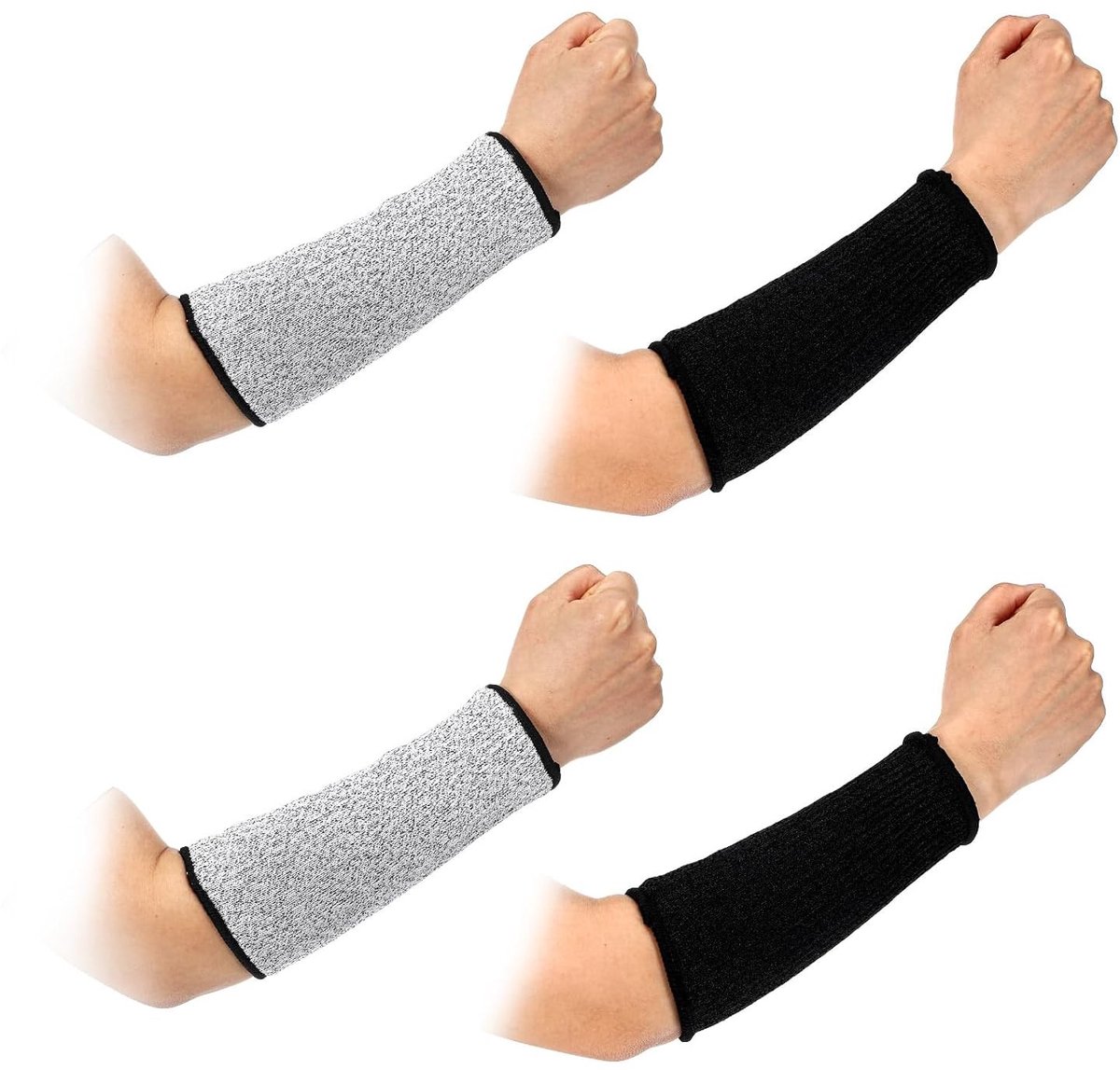 2 Paar Arm Mouwen voor Gaming en Tuinwerk, Snijbestendige Bescherming, Ademend en Comfortabel, Onderarm Bescherming, Mouwen voor Veiligheid