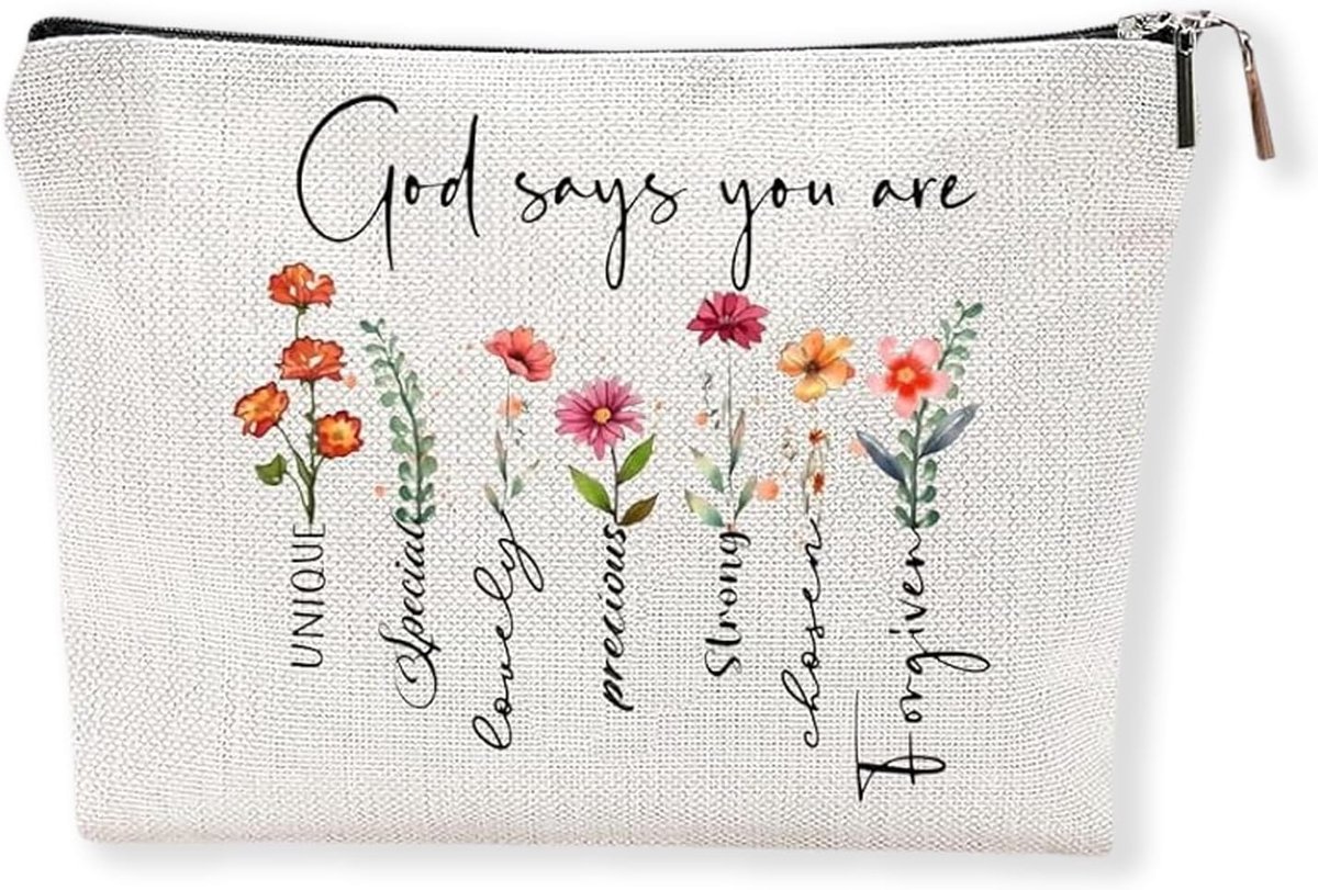 Make-uptas voor dames, kleine reis-toilettas van linnen, polyester, voor handtas, kantoor, dagelijks gebruik, opslag van make-up, medicijnen en persoonlijke dingen