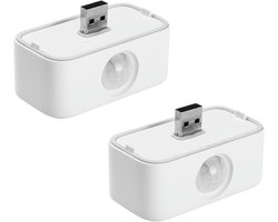 USB Bewegingssensor 2-Pack voor Echo Flex - Eenvoudige Installatie, Aanpasbare Gevoeligheid en Batterijloos Gebruik voor Slimme Huizen