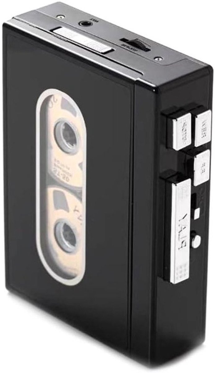 Cassettespeler - Muziekspeler - Naar muziek luisteren - Volledig stereogeluid - DC 5V - Zwart