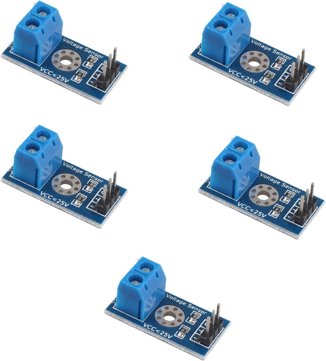 5PCS Max 25V Voltage Detector Range 3 Terminal Sensor Module Compatible with Arduino - ShopVlot