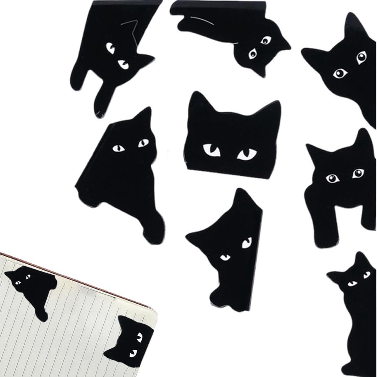 8pcs Magnetic Bookmarks for Cats, Magnetic Cat Bookmarks, Gifts for Kids, Cat Lovers, Women, Teachers, Students, Book - ShopVlot
