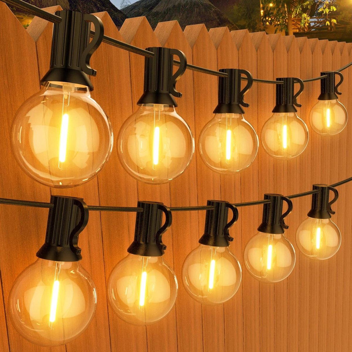 SnelShoppen - Fairy Lights Buiten LED String Lights 45 Meter, Warm Wit, Waterdicht, Plastic Lampjes voor Tuin, Patio, Kerstfeesten, Bruiloften, Energi
