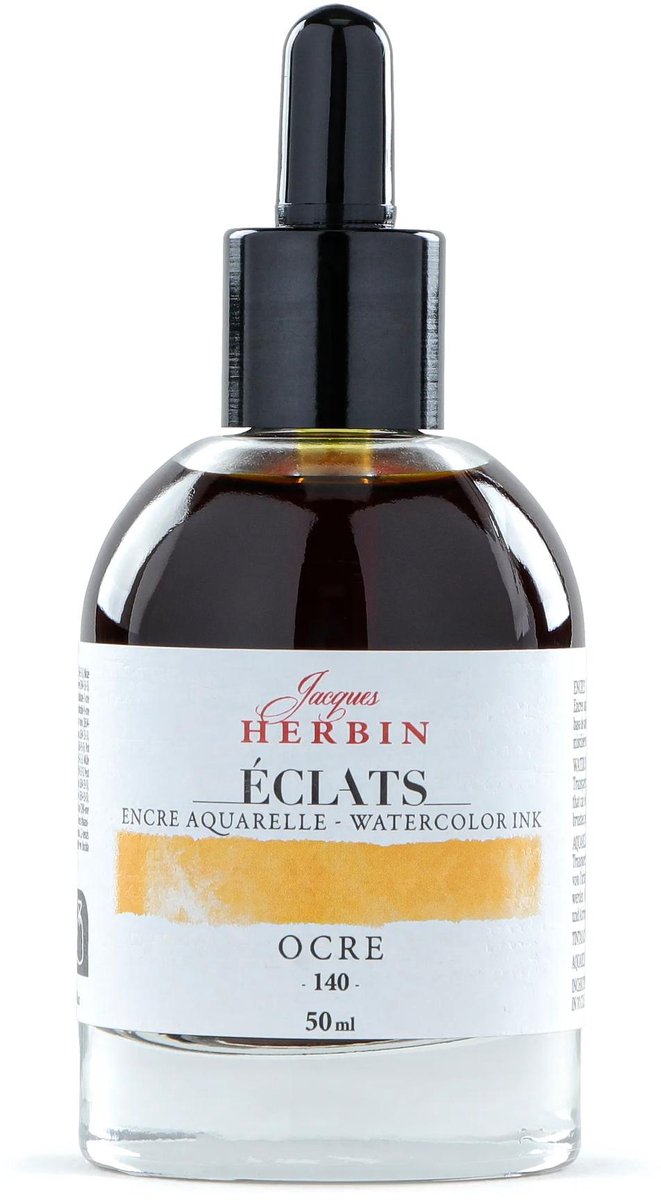 Jacques Herbin Éclats – Aquarel Inkt – Vloeibare Aquarelverf – Oker Geel – 140 – 50 ml