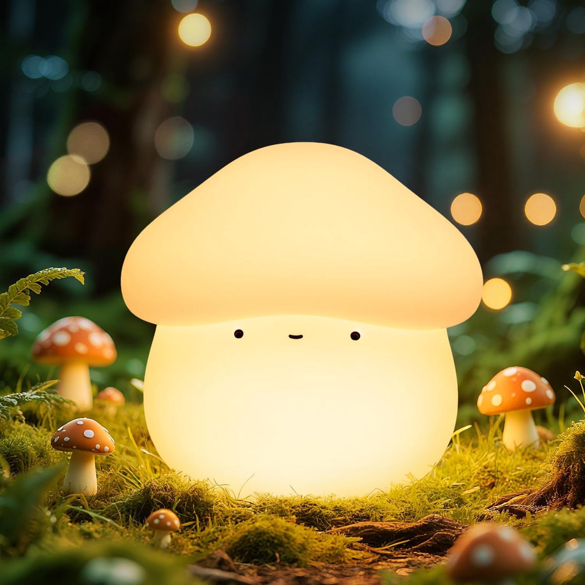 Nachtlamp - Nachtlampjes - Lampje Slaapkamer - Kinder Nachtlampje - Paddenstoel Nachtlamp - Siliconen Bedlampje - Oplaadbaar LED Nachtlicht - Touch Dimbaar - Oplaadbaar Nachtlampje Kinderen & Baby