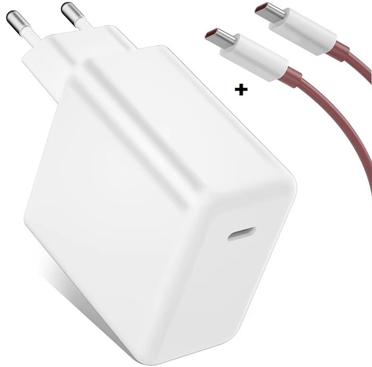 65W USB-C telefoonoplader, snellader voor telefoon, smartphone en tablet, USB-C wandlader, snellader smartphone, oplader tablet, compacte oplader, reislader, USB-C adapter, geschikt voor Samsung, Apple, iPhone, Oneplus / Oppo met USB-C aansluiting.