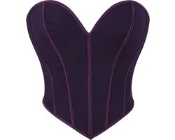 Dames Shapewear Corset Top – Sexy Corrigerend Ondergoed, Taille Corrigerend Korset, Slankmakende Bustier, Vintage Dameskleding - Paars - Maat S