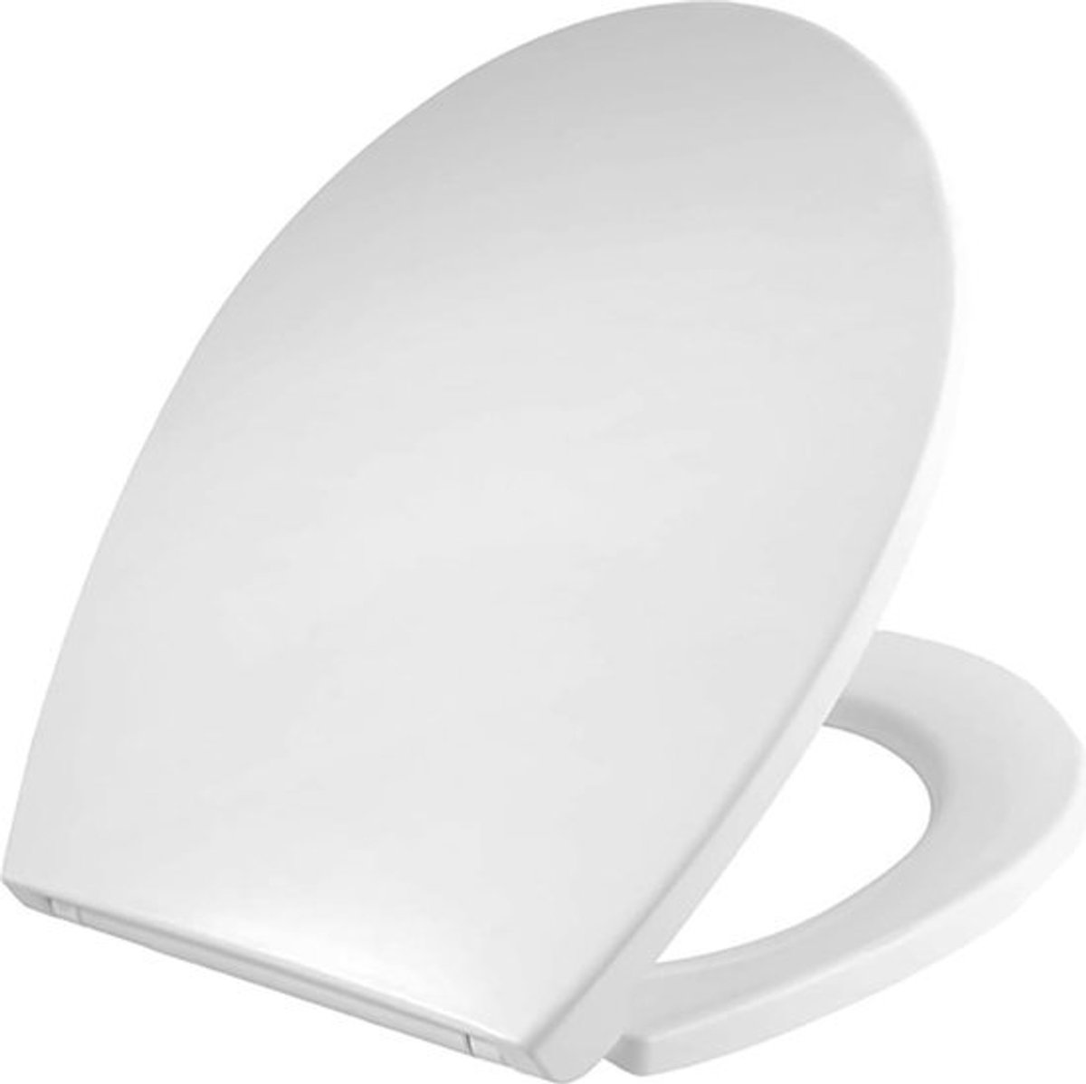 Antibacteriële toiletbril van kunststof - Softclose-mechanisme met snelsluiting - Wit, one size