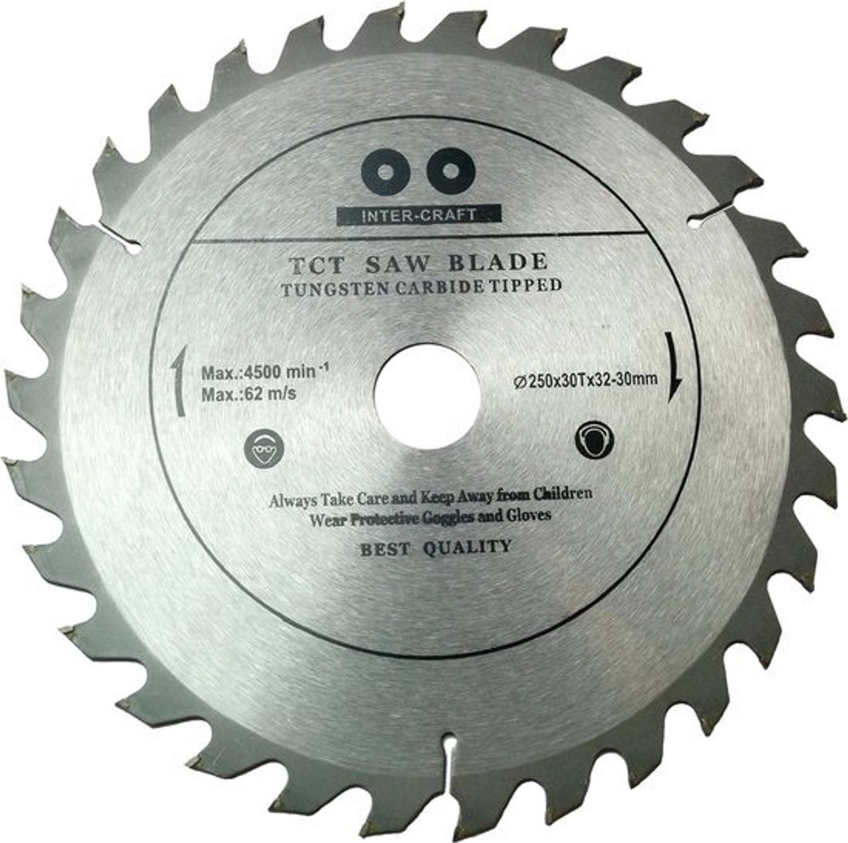 Topkwaliteit cirkelzaagblad - 250 mm - Voor hout - 30 tanden