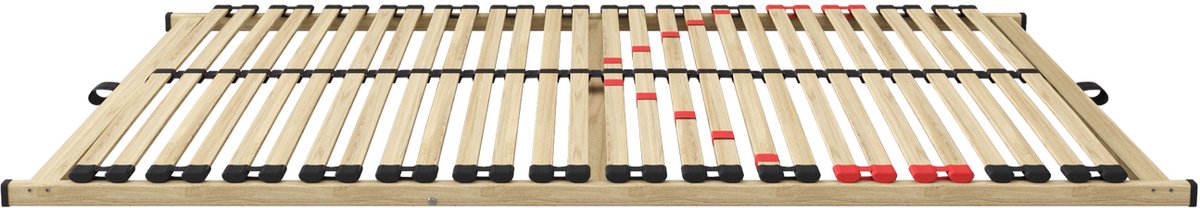 Lattenbodem vast Zittaro 100 x 200 cm – Verstelbare Comfortzone – 28 Flexibele Multiplex Latten – Houten Kader – Volledig Gemonteerd Geleverd