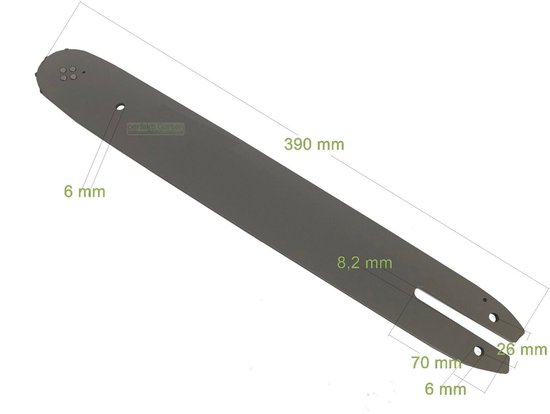 35 cm (14") / 1,3 mm / 3/8" / 50 DL-zaagblad + 4 kettingen voor Stihl MS 171, MS 181 en MS 211 — afbeelding 3