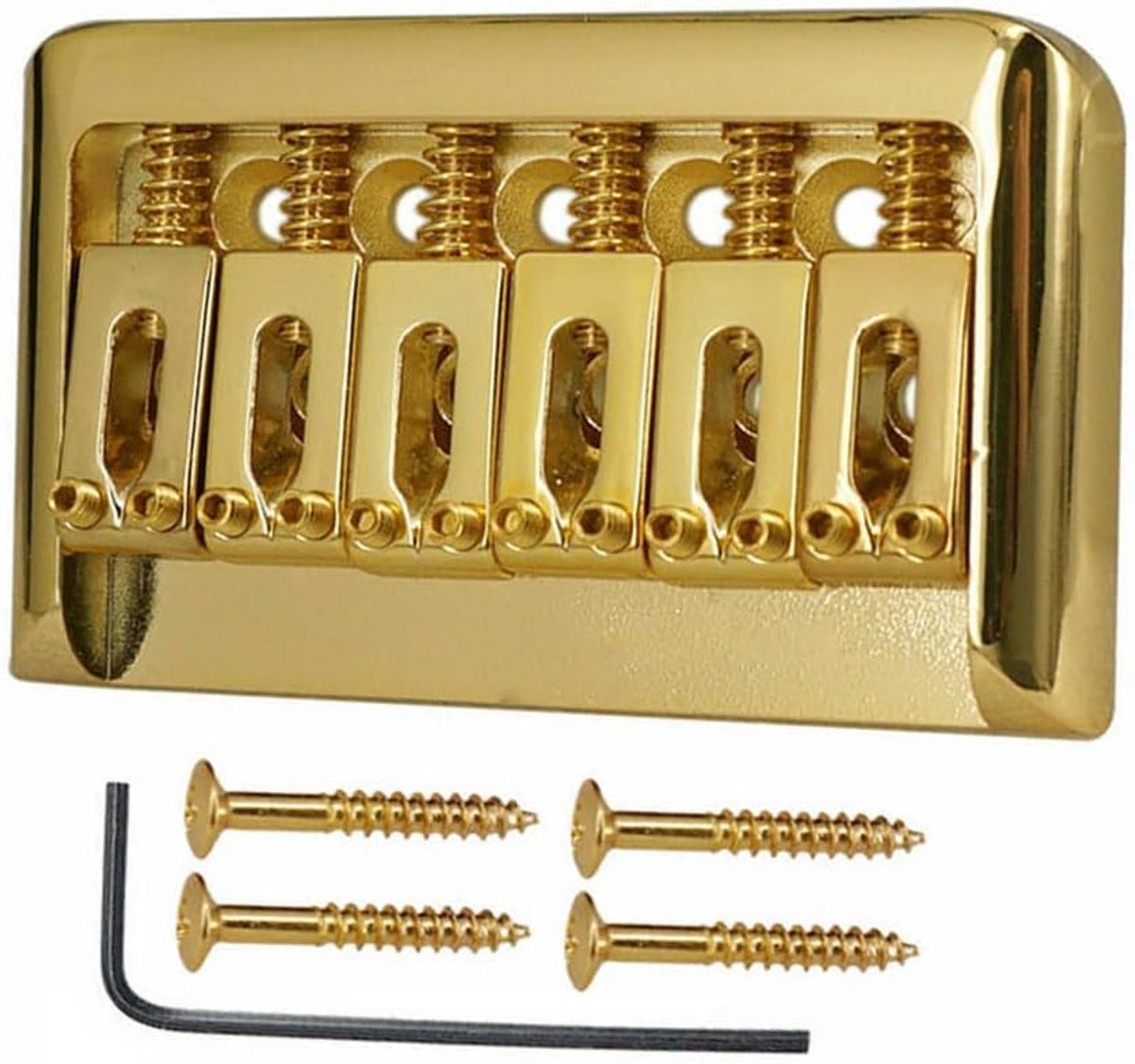 Elektrische Gitaar Hardtail Hard Tail Bridge Zadel voor 6 String Gitaar Goud