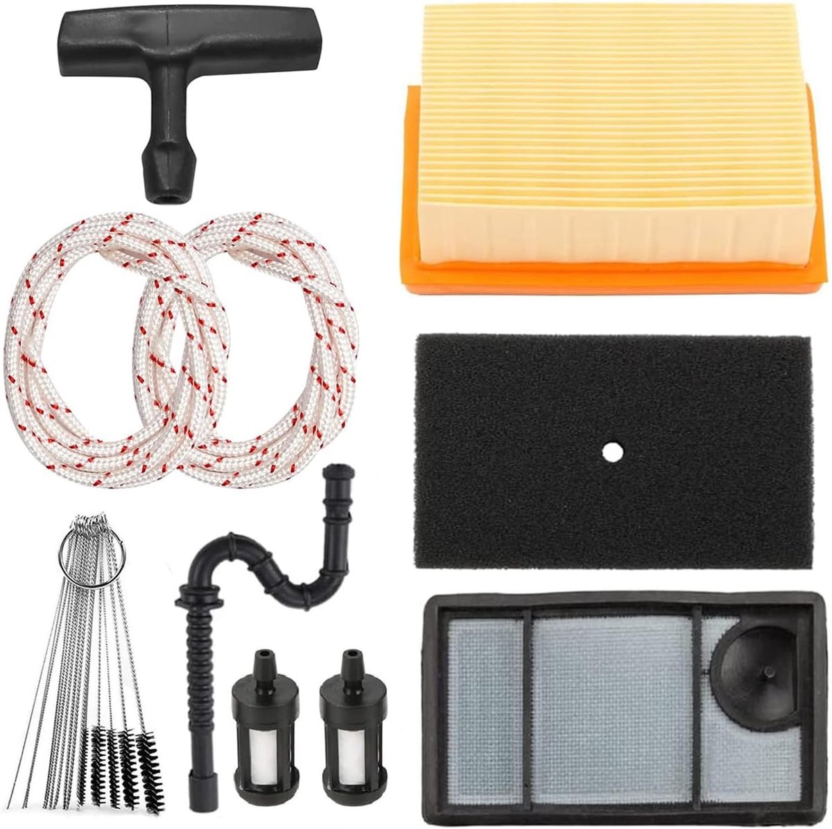 Luchtfilter Service Kit voor Stihl TS 400 Cut-Off Saw Vervangen Luchtfilter Onderdelen 4223 141 0300 4223-140-1800 met Starter Handle & Recoil Starter Rope Brandstoffilter