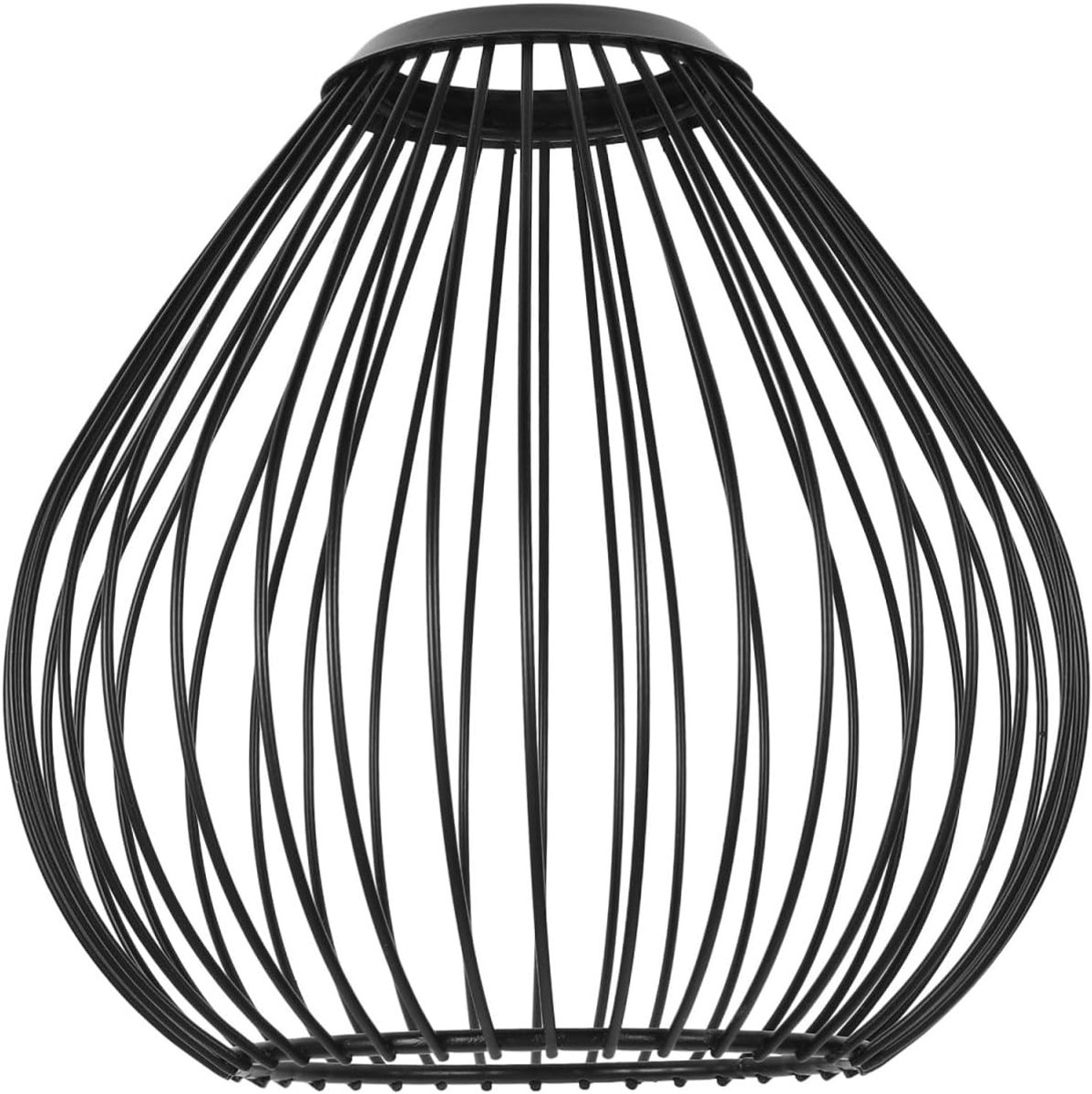 Zwarte metalen lampenkap vervanging voor hanglamp vintage plafond lampenkap