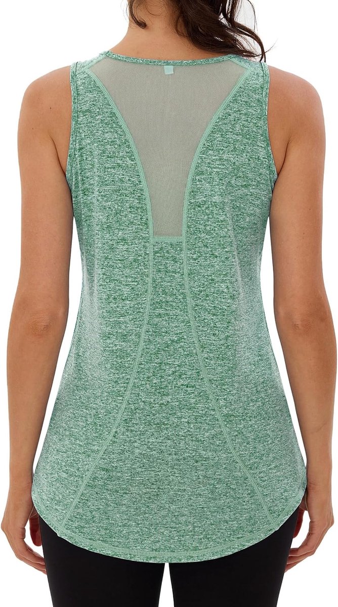 Dames yoga tanktop mesh rug mouwloos sport bovendeel hardlopen fitness functioneel gym activewear tanktop S-3XL