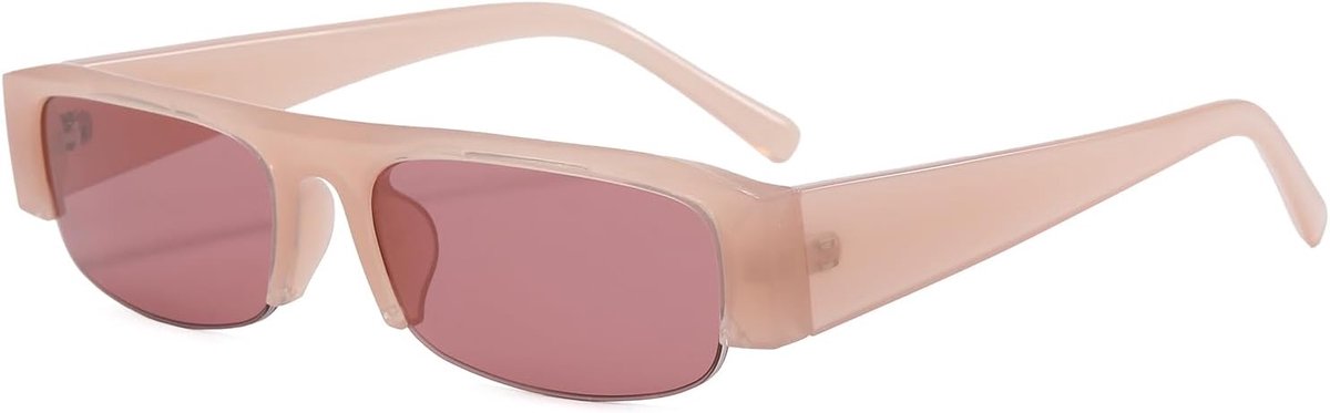 Zonnebril dames vintage rechthoekig - kleine zonnebril half frame - UV400 bescherming - stijlvol voor elke gelegenheid - ShopVlot