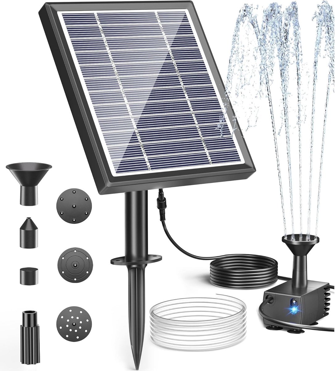 SnelShoppen - Zonnepomp Tuin 2.5W Waterfontein met Filter voor Vogelbad, Vijver, Tuin en Waterval - Duurzaam en Energiezuinig
