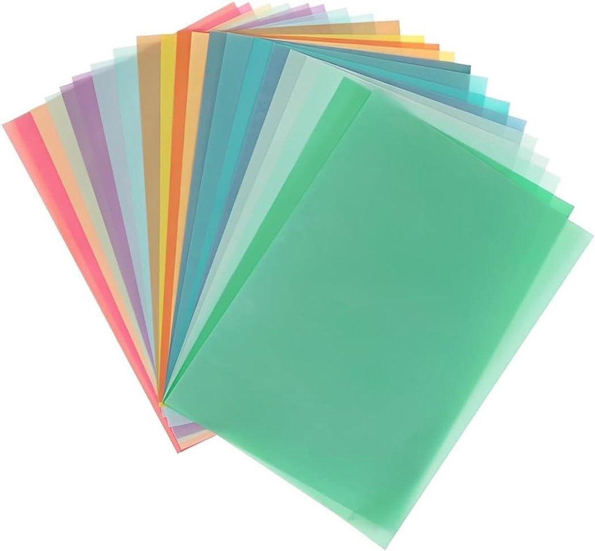 Transparant papier A4 - 20 kleuren - hoogwaardig perkament - perfect voor knutselen - ShopVlot