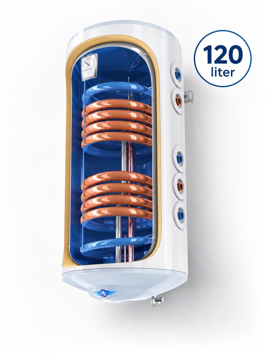 Durensa® - Tesy boiler - bilight met 2 wisselaars - 120 liter - verticaal