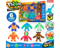 Flexerz Stretch Figuren – 6 Pack – Rekbaar Speelgoed – Monster Figuren – Stretchy Speelfiguren – Schoenkado - Sinterklaas - Kerst