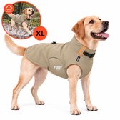 Furry Original® Honden Jas Waterdicht - Softshell Regenjas - XL 60-68 cm - Verstelbare Regenjas met Rits voor Tuig - Reflecterende Hondenjas voor Grote Hond - Snel aan/uit - Kleding