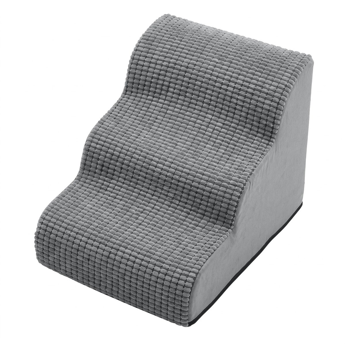 ArtiZo Hondentrap 3 treden - opstapje voor bank - staircase - grijs - stof, hoes is wasbaar - foam - 56x40x35 cm (lxbxh)