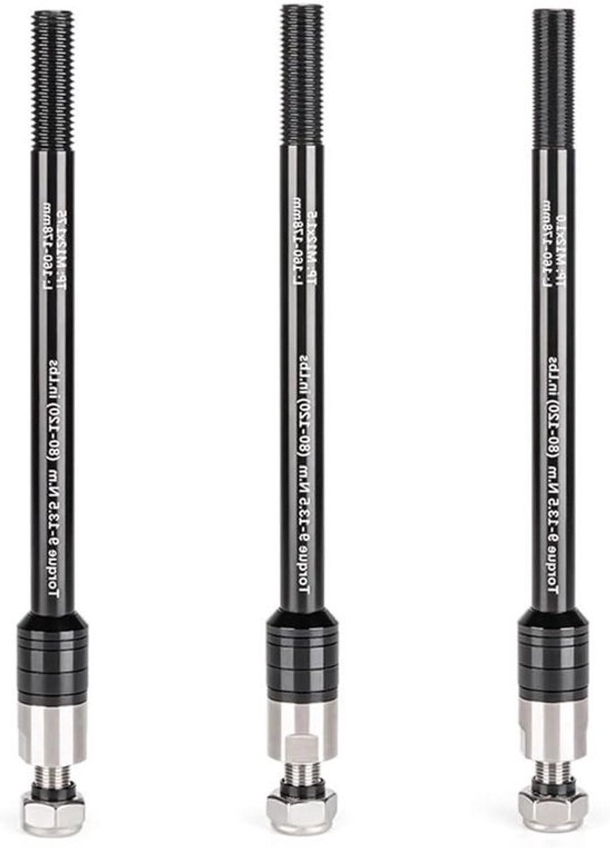 Fiets steekasadapter - fietskaras - fietskar koppelen - aluminiumlegering - 160-178mm - zwart