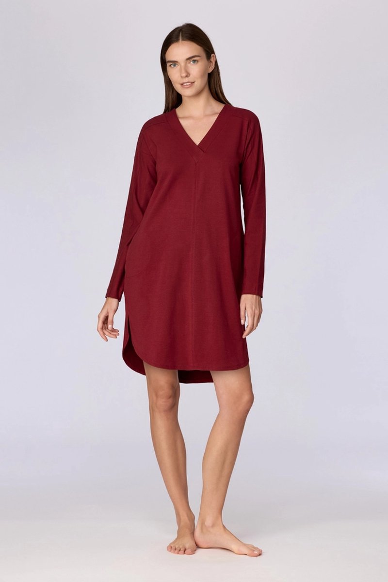 Woody slaapkleed dames - bordeaux - 262-15-XDD-Z/471