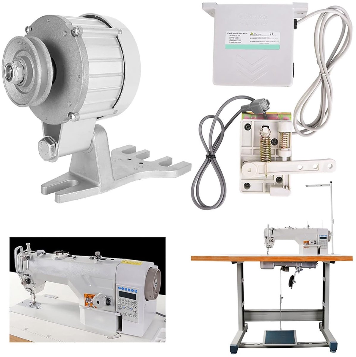 Naaimachine motor 750W - borstelloze industriële motor - energiezuinig - eenvoudig te installeren - ShopVlot