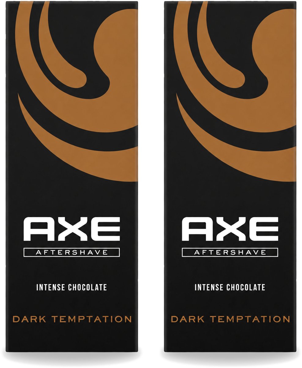 2 x Axe - Aftershave - Dark Temptation - Intense Chocolate - 100 ml - Voordeelverpakking - 2 stuks