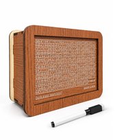 ZoeZo Spaarpot - Aftelspaarpot met Spaardoel van €1.000 - Houten Spaarpot met Afstreeplijst - Munten en Briefgeld - 17 × 7 × 12,5 cm