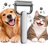 Achilles® Dubbelzijdige Ontwoller & Ontklitborstel – Hondenborstel & Kattenborstel - Onderwol