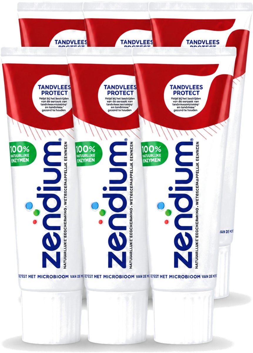 6 x Zendium – Tandpasta – Tandvlees Protect – 75 ml - Voordeelverpakking - 6 stuks