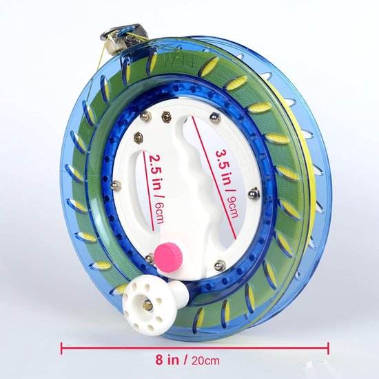 SnelShoppen - Kite String Reel met 1000 Feet Lijn, 8" Diameter, Stevige PET Plastic, Luxe Ontwerp, Ideaal voor Volwassenen, Kinderen, Tuin en Feesten van Snelshoppen — afbeelding 2