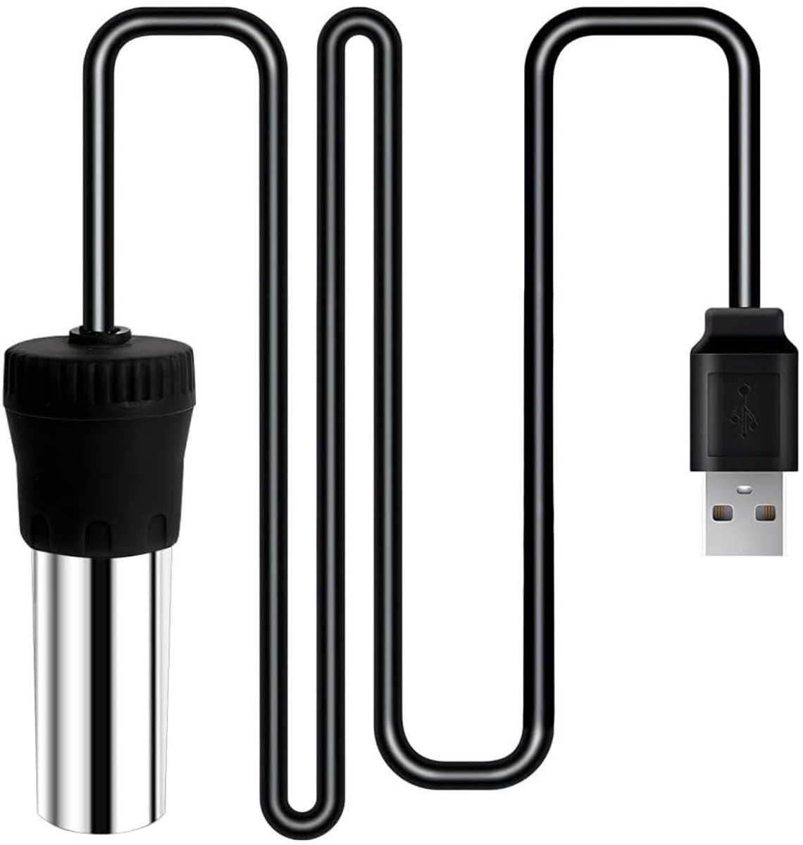 SnelShoppen - Aquarium Heater 5W/10W/20W, 28°C, USB Verwarming voor Aquariums van 1.5 tot 5 Liters, Submersibel, RVS, Energiezuinig