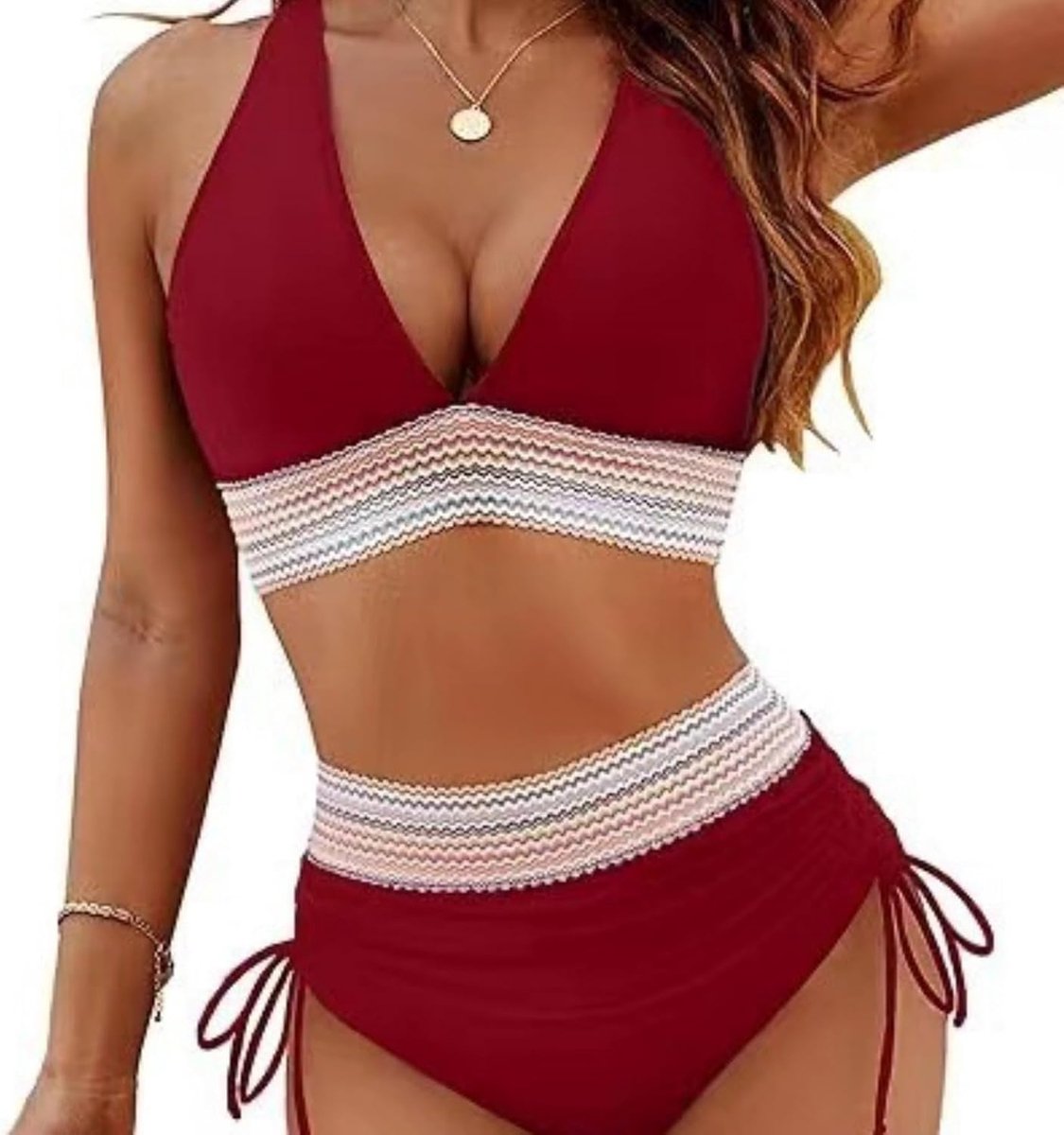 Leroy Damesbikiniset met Hoge Taille, Push-Up-Top, Trendy Tweedelig Zwempak