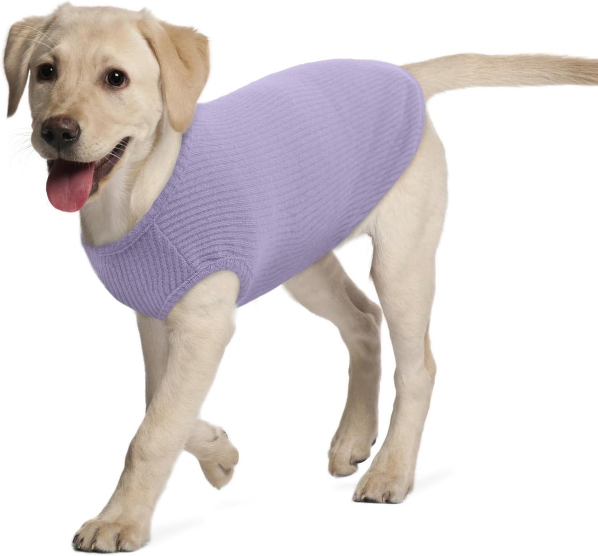 Truien Zachte Rekbare Kleding voor Middelgrote Honden, Gestreept T-shirt voor Franse Bulldog, Border Collie, Gedrongen Beagle (Paars XL)