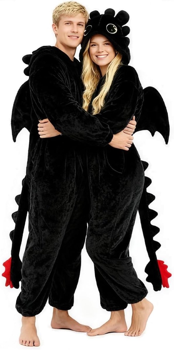 Onesie pyjama voor volwassenen, schattig uniseks dierenkostuum, cosplay Halloween-overall, pyjama voor dames en heren
