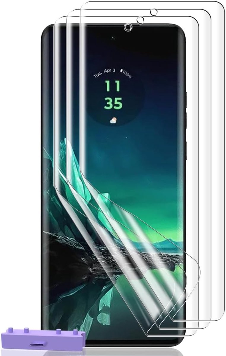 3 stuks displaybeschermfolie voor Motorola Moto Edge 40/40 Neo [geen gehard glas], HD-helder, TPU-displaybeschermfolie, zacht, anti-vingerafdruk, eenvoudige installatie, krasbestendig