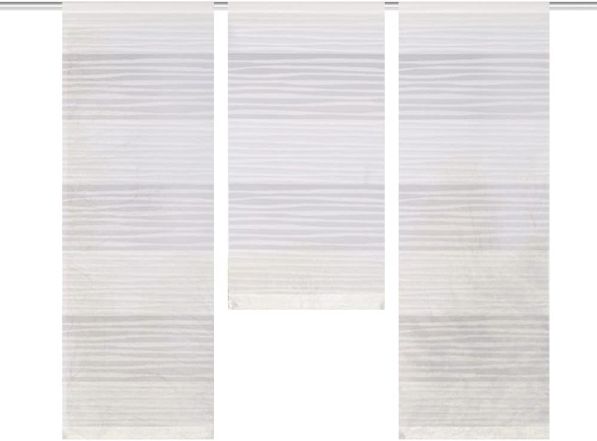 Kleine vensterset, semi-transparante stof, kleur: wit, afmetingen: 80 x 30 cm