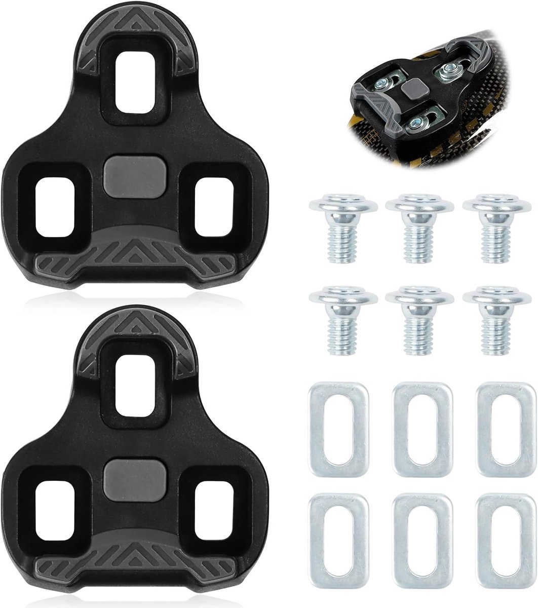 Compatibel met Look Keo Bike pedalen 3-gaats Grip Blade 2 Max Carbon Classic Cleats, fietsschoen board compatibel, 4,5° MTB pedaal straat anti-slip fietsaccessoireset
