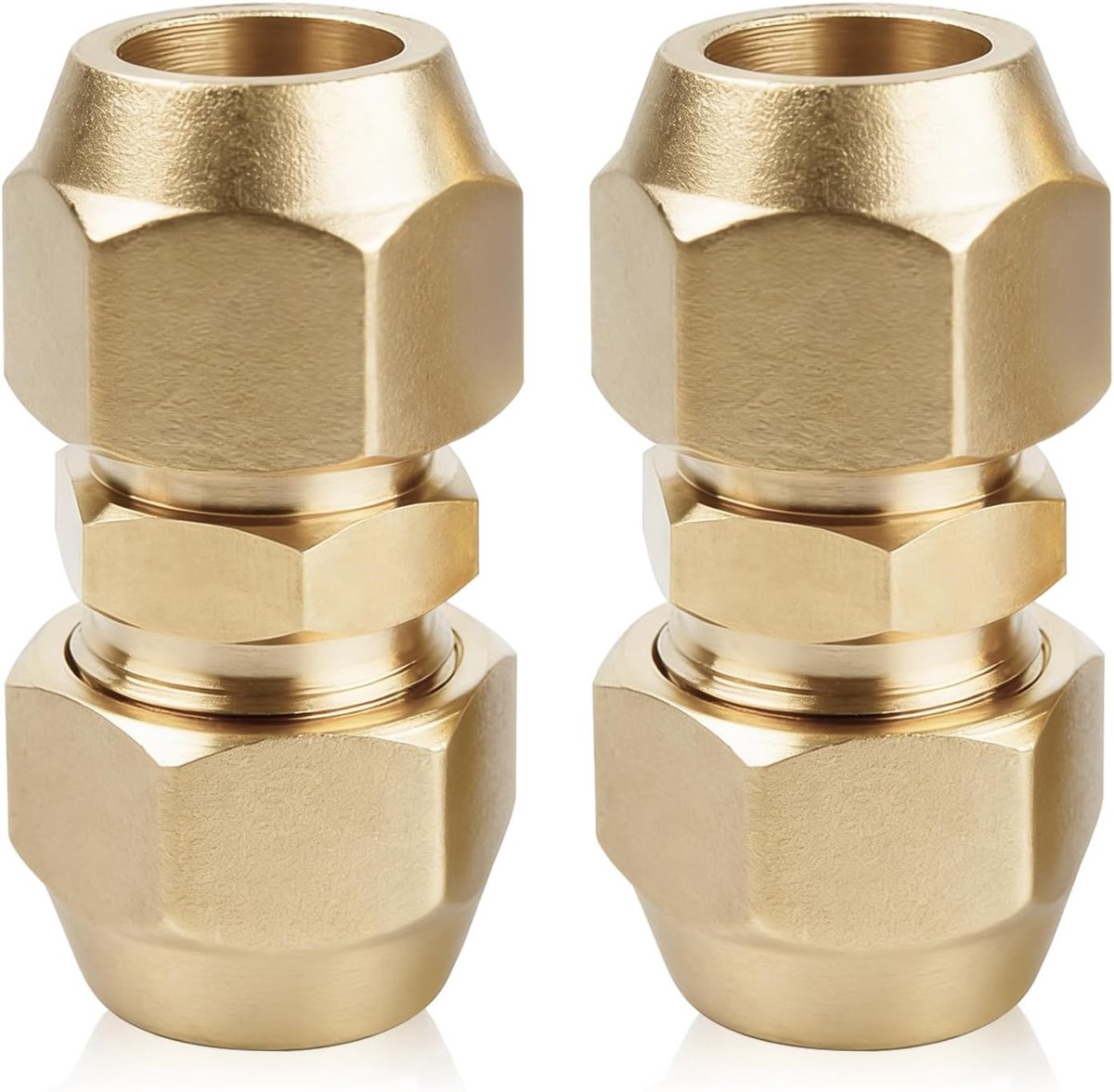 2pcs Pipe Extension Connection Kit, 1/4 inch and 3/8 inch Climate Double Nipple Connection Nipple Welding Free AC - ShopVlot